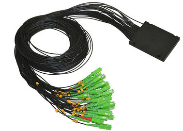 China Single Mode Fiber PLC Splitter with SC / APC Fiber Connectors , Optical Cable Coupler supplier